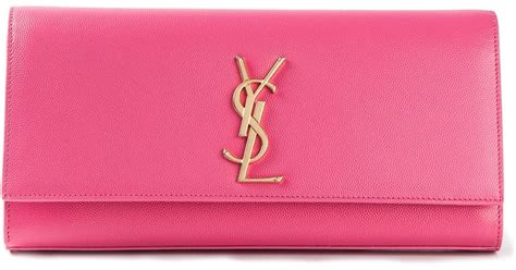 ysl bright pink clutch
